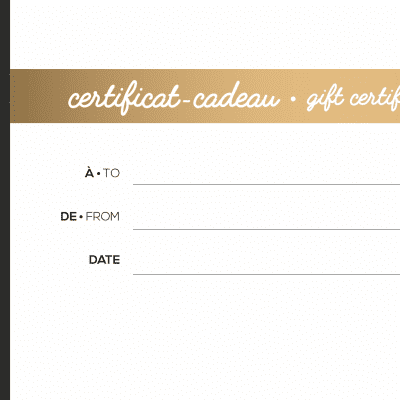 Gift certificate